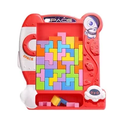 Дитяча розвиваюча іграшка 3 в 1 "Пазли, тетріс, танграм" 8792(Pink)