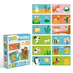 Дитячий пазл "ДУО-Хто що їсть" 300691, 24 елемента