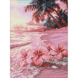 Алмазна мозаїка "Рожевий пляж" ©art_selena_ua AMO8222, 30х40 см