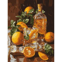 Картина за номерами "Апельсиновий вечір" ©art_selena_ua KHO5754, 30х40 см 