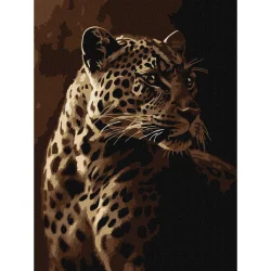Картина за номерами "Погляд леопарда" ©art_selena_ua KHO6668, 30х40 см