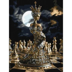 Картина за номерами "Хід королеви" ©art_selena_ua KHO8560, 30х40 см