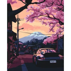 Картина за номерами "Дорога до Фудзі" 12524-AC з металізованими фарбами 40х50 см