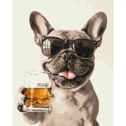 Картина за номерами "Пес із гарним смаком" 11723-AC 40х50 см