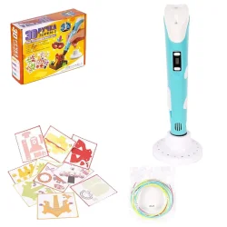3D Ручка (3DPEN-3) - 3 NEW з трафаретами DX008 Бірюзовий
