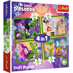 Пазли - (4в1) - "Світ дракона"/Trefl