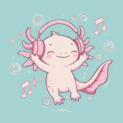 Картина за номерами "Аксолотль у ритмі музики" ©arttem_illustration 15618-AC 30х30 см