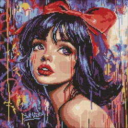 Алмазна мозаїка "Сучасна Білосніжка" AMO8315, 40х40 см