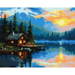 Картина за номерами "Озерний затишок" KHO6355, 40х50 см