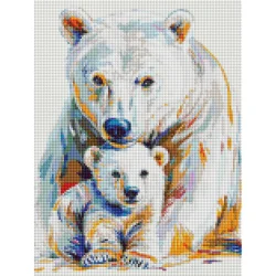 Алмазна мозаїка "Білі ведмеді" DRBS1251, 30х40 см
