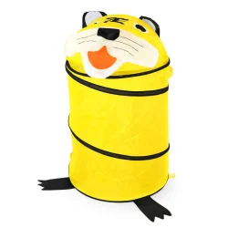 Кошик для іграшок "Тигр" M 1039(Yellow-1) діаметр 37 см, висота 47/57 см, з кришкою