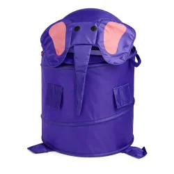 Кошик для іграшок "Слоник" M 1039(Violet) діаметр 37 см, висота 47/57 см, з кришкою