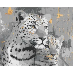 Картина за номерами "Золоті джунглі" KHO6942 з фарбами металік 40х50 см