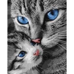 Картина за номерами "Муркотлива мама" KHO6945, 40х50 см