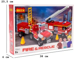 Конструктор "Пожежники" (324 елм.) Два пожежних авто / COGO