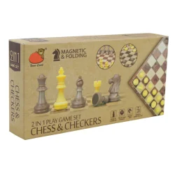 Настільна гра "Шахи та шашки" 2058 магнітні, поле 18,5х18х1,5 см