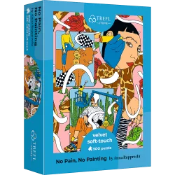 Пазли - (500 елм.) - М'який оксамит: "Ні болю, ні малювання" / Trefl