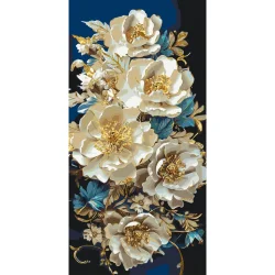 Картина за номерами "Півонії" LW5166 з фарбами металік 40х80 см