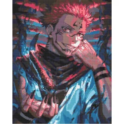 Алмазна мозаїка "Магічна битва. Сукуна" OD2005, 40х50 см