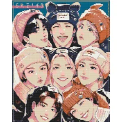 Алмазна мозаїка "K-pop, Stray Kids" OD31890, 40х50 см