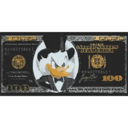 Алмазна мозаїка "Скрудж Макдак долар чорний" OD3287, 40х80 см