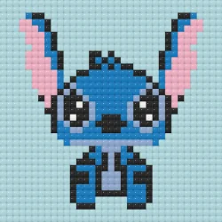 Алмазна мозаїка міні "Stitch Стіч" ODM0105, 10х10 см