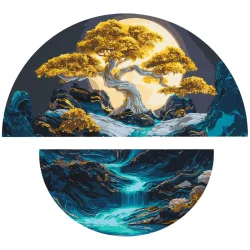 Картина за номерами "Нічна гармонія" OSR1007 з фарбами металік 67х67 см