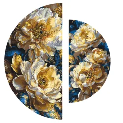 Картина за номерами "Королівські півонії" OSR1017 з фарбами металік 67х67 см