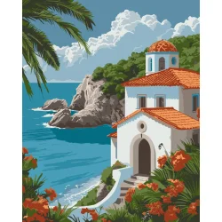 Картина за номерами "Будинок на узбережжі" 11072-AC 40х50 см