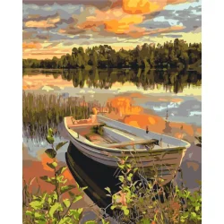 Картина за номерами "Човен на заході сонця" LW2196, 40х50 см
