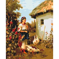 Картина за номерами "Українське село" LW3161, 40х50 см