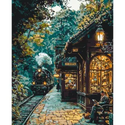 Картина за номерами "В очікуванні потягу" LW3494, 40х50 см