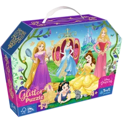 Пазли - (70 елм.) Глітерні - "Чарівні принцеси" / Дісней: "Принцеси"
