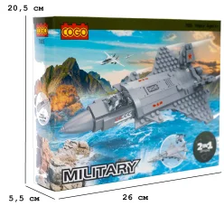 Конструктор "Армія" (184 елм.) Літак + Гелікоптер (2в1) / COGO