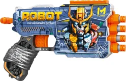 Іграшковий пістолет мех. чотириствольний з м'якими набоями (12 шт.) (Робот) (23 х 14.5см)