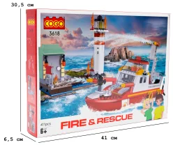 Конструктор "Пожежники" (411 елм.) Морські рятувальники / COGO