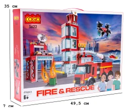 Конструктор "Пожежники" (616 елм.) Пожежний штаб / COGO