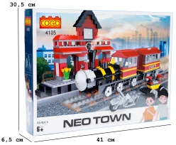 Конструктор "Місто" (464 елм.) Паровоз / COGO