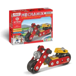 Металевий конструктор, розвиваючий набір "MECHANIX"  Мотоцикл (2 моделі + інструменти)