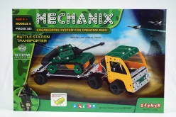 Металевий конструктор з електромотором "MECHANIX" Тягач (353елм/5мод)