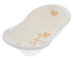 Ванночка 86 см "Ведмедики" зі зливом  (Біла перлина)