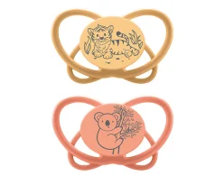 Пустушка "Мій метелик "  "Зелена Серія" (Оранжевий) (силікон) (від 16 до 32 місяців)(2 шт)