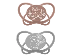 Пустушка "Мій метелик "  "Зелена Серія" (Коричневий) (силікон) (від 16 до 32 місяців)(2 шт)