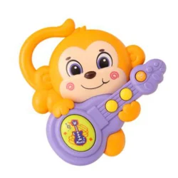 Дитяче інтерактивне брязкальце 855-58-59-60-61A з музикою і світлом  Мавпа Помаранчева