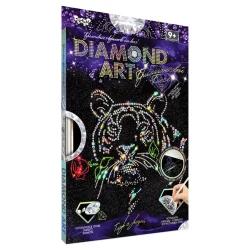 Комплект креативної творчості "DIAMOND ART" DAR-01, 10 видів  Тигр з трояндою