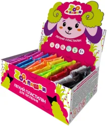 Пластилін легкий ZOOлипашки шоу-бокс "Баранчик" ZIRKA 140213 (шоу-бокс 14 кольорів, 56 стиків по 6 г)