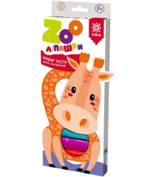 Тісто для ліплення ZOOлипашки "Жираф" ZIRKA 140211 (12 різнокольорових стиків по 35 г)