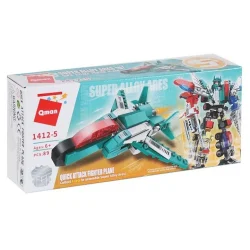 Дитячий Конструктор Qman 1412-1-6 транспорт, 79 дет  Fighter Plane