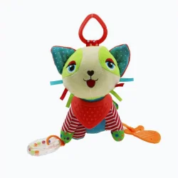 М'яка брязкальце-підвіска WD210260 з прорізувачем  Кіт