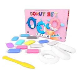 Набір для креативного ліплення TM Moon Light Clay Donut Set ANIMALS легкий стрибаючий пластилін - РУС 70088
